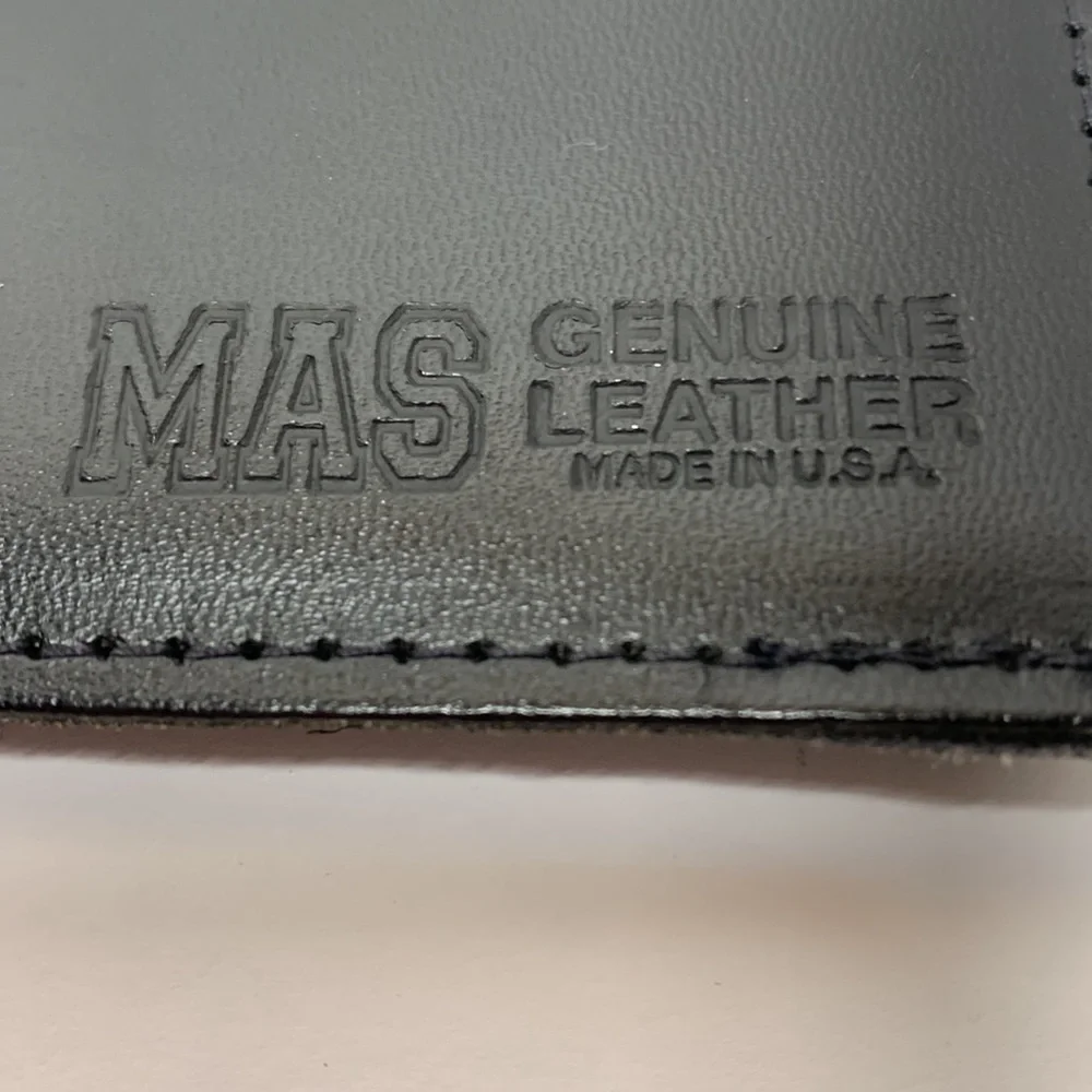 MAS | Black Genuine Leather Bald Eagle Etched Wallet | Pocketbook | Card Holder